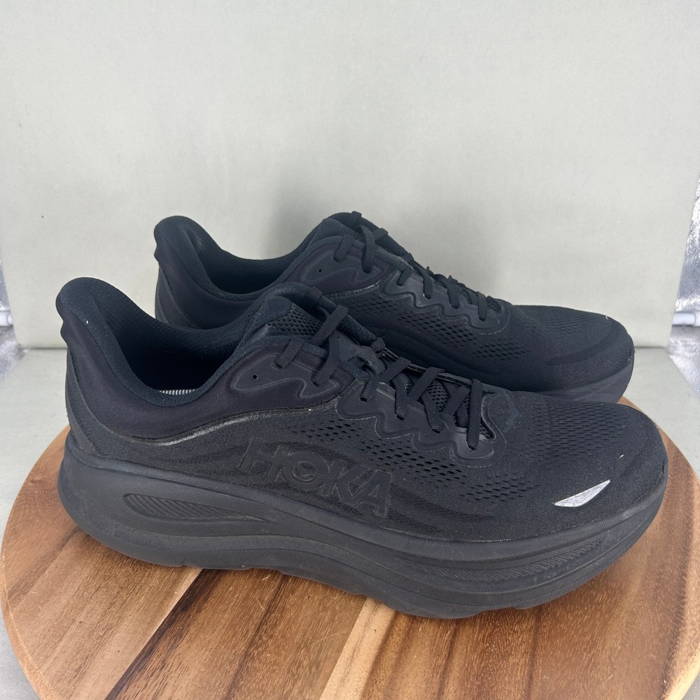 Hoka One One Bondi 9 Mens Road Running Shoes Black 1162011 BBLC Size 16 D